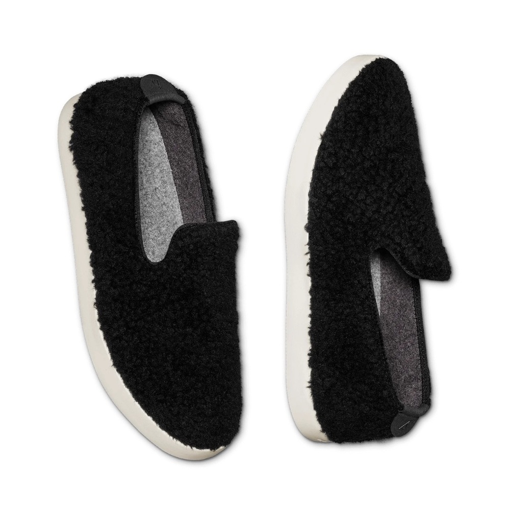 Allbirds Women’s Wool Lounger Fluffs in Black - Size 9